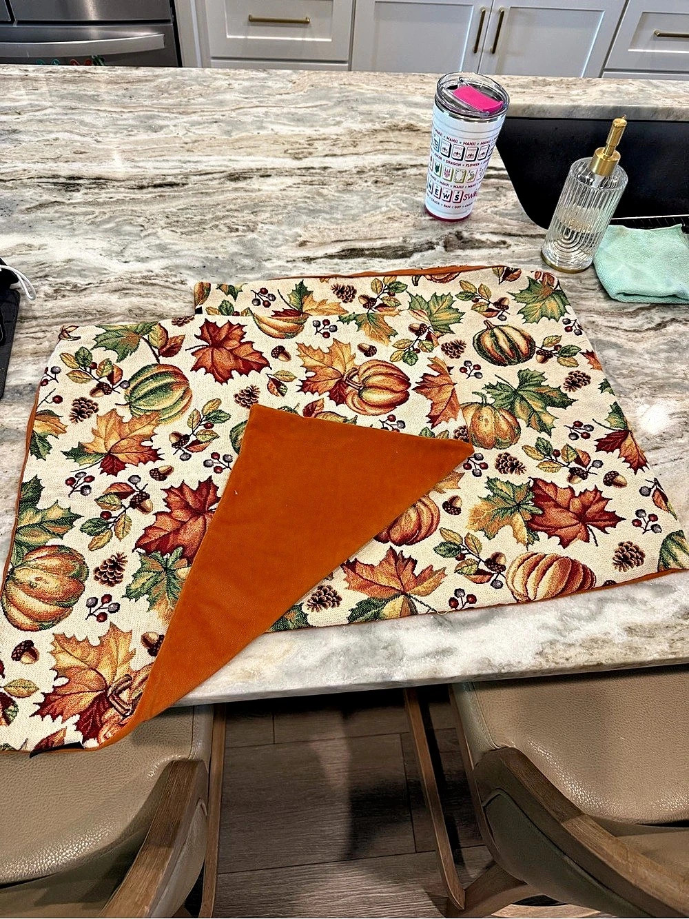 Harvest Pumpkin pillow covers.